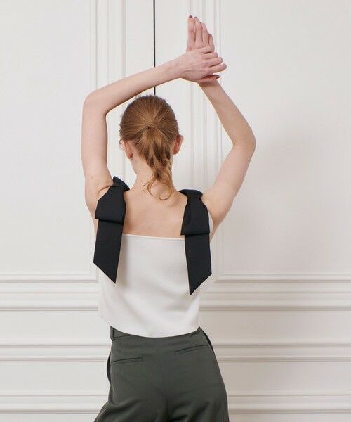 allureville / アルアバイル ニット・セーター | 【LOULOU WILLOUGHBY】ショルダーリボンミニタンクプルオーバー | 詳細4