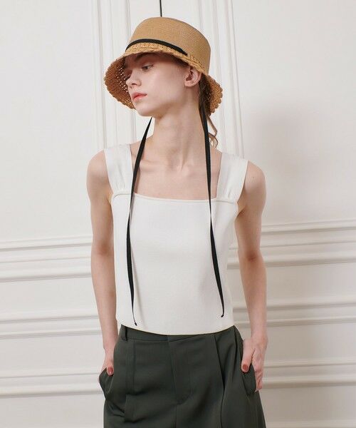 allureville / アルアバイル ニット・セーター | 【LOULOU WILLOUGHBY】ショルダーリボンミニタンクプルオーバー | 詳細5