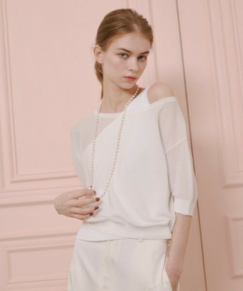 allureville / アルアバイル ニット・セーター | 【LOULOU WILLOUGHBY】ワンショルダーアンサンブル | 詳細1