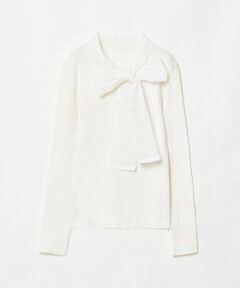 LOULOU WILLOUGHBY】シフォンパピエメッシュプルオーバー