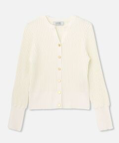 allureville / アルアバイル カーディガン・ボレロ | 【LOULOU WILLOUGHBY】キーネックリブカーディガン