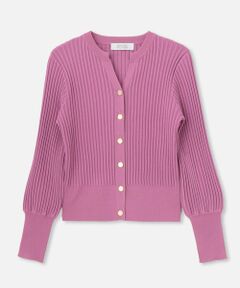 allureville / アルアバイル カーディガン・ボレロ | 【LOULOU WILLOUGHBY】キーネックリブカーディガン