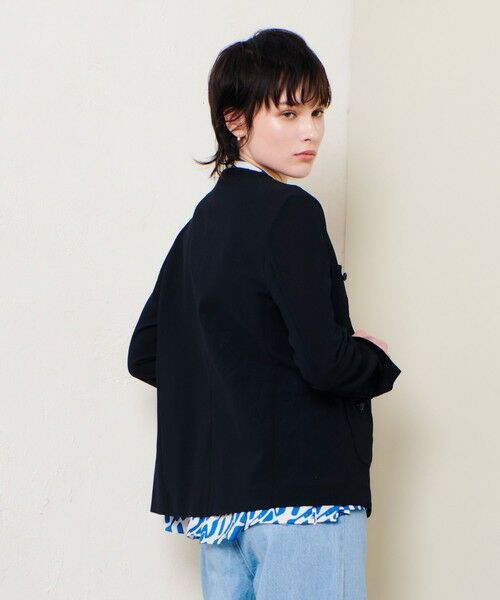 allureville / アルアバイル ノーカラージャケット | レノクロスノーカラーポケットジャケット | 詳細2