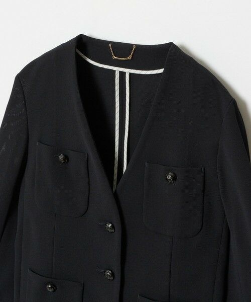 allureville / アルアバイル ノーカラージャケット | レノクロスノーカラーポケットジャケット | 詳細6