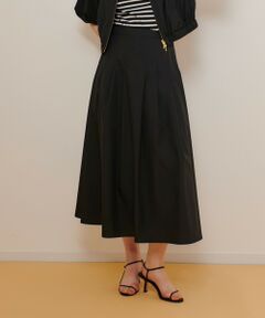 allureville / アルアバイル ミニ・ひざ丈スカート | マットタフタアンイーブンタックスカート