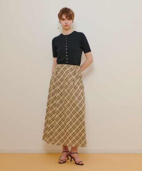 allureville / アルアバイル ロング・マキシ丈スカート | チェックナロースカート | 詳細3