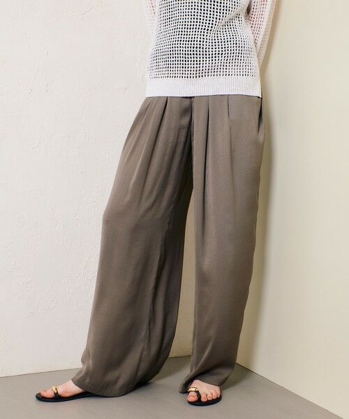 allureville / アルアバイル その他パンツ | クレールサテンイージーパンツ | 詳細12