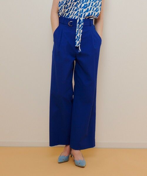 allureville/アルアバイル シェルタリングタックワイドパンツ ブルー (61) 02(M) allureville/アルアバイル シェルタリングタックワイドパンツ ブルー (61) 02(M)