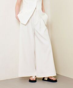 【新品未使用】allureville ホワイト ワイドパンツ リネン混ワイドパンツ | allureville (Women)/アルアバイル