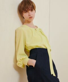 allureville / アルアバイル シャツ・ブラウス | シルキータックボウブラウス