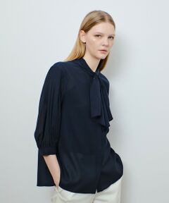 allureville / アルアバイル シャツ・ブラウス | キュプラコットンスカーフタイブラウス