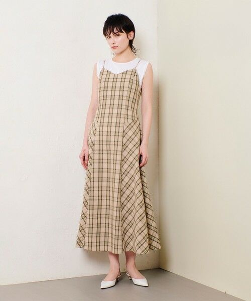 allureville / アルアバイル ミニ丈・ひざ丈ワンピース | チェックバックコンシャスキャミワンピース | 詳細1