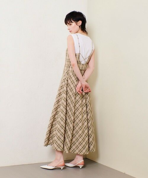allureville / アルアバイル ミニ丈・ひざ丈ワンピース | チェックバックコンシャスキャミワンピース | 詳細4