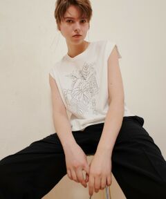 allureville / アルアバイル カットソー | ボタニカル刺繍Ｔシャツ
