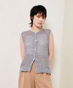 allureville / アルアバイル ニット・セーター | スパンコールメッシュプルオーバー