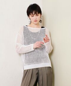 allureville / アルアバイル ニット・セーター | リネンコードメッシュプルオーバー