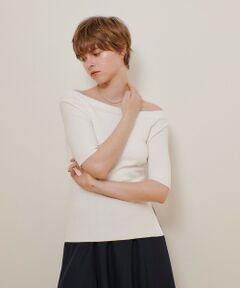 allureville / アルアバイル ニット・セーター | 2WAY ネック5分袖プルオーバー