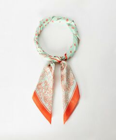 allureville / アルアバイル バンダナ・スカーフ | バイカラーフラワープリントスカーフ