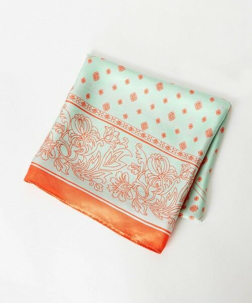 allureville / アルアバイル バンダナ・スカーフ | バイカラーフラワープリントスカーフ | 詳細3