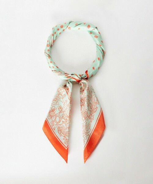 allureville / アルアバイル バンダナ・スカーフ | バイカラーフラワープリントスカーフ | 詳細5