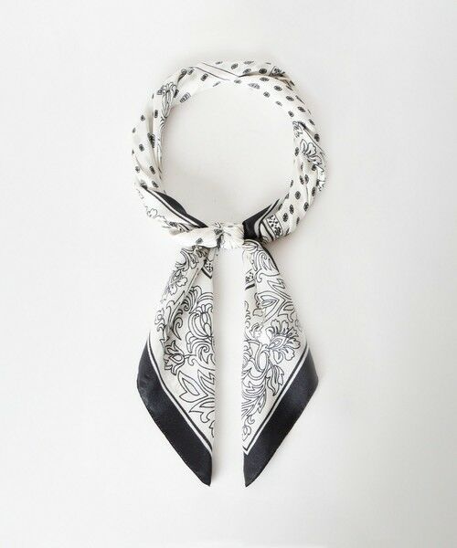 allureville / アルアバイル バンダナ・スカーフ | バイカラーフラワープリントスカーフ | 詳細10