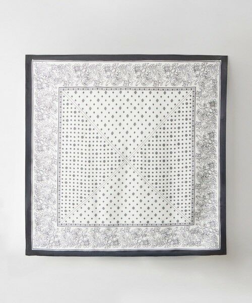 allureville / アルアバイル バンダナ・スカーフ | バイカラーフラワープリントスカーフ | 詳細7