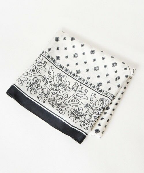 allureville / アルアバイル バンダナ・スカーフ | バイカラーフラワープリントスカーフ | 詳細8