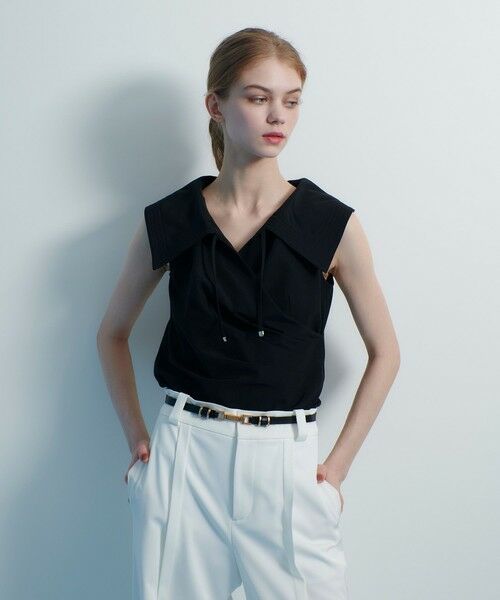 allureville / アルアバイル シャツ・ブラウス | 【LOULOU WILLOUGHBY】グログランセーラーブラウス | 詳細12