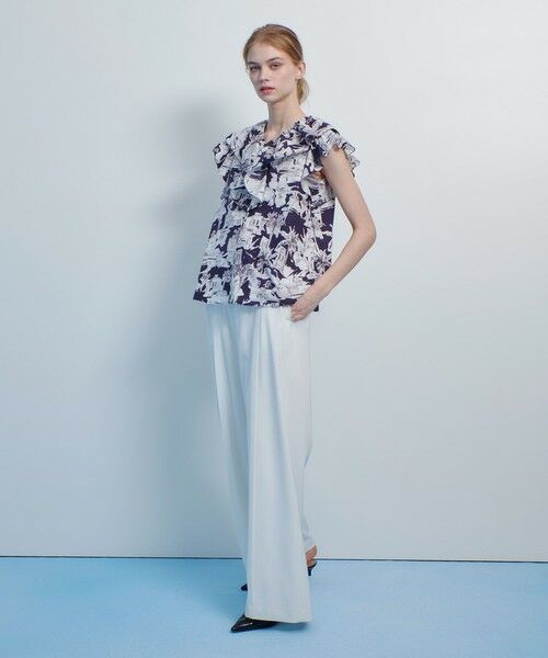 allureville / アルアバイル シャツ・ブラウス | 【LOULOU WILLOUGHBY】サマーナイトプリントフリルブラウス | 詳細4