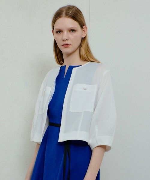 allureville / アルアバイル その他アウター | カラミノーカラージャケット（オフホワイト (02)）