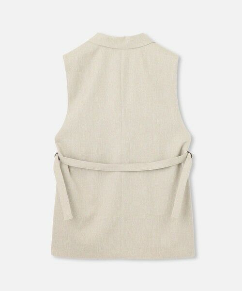 allureville / アルアバイル ベスト | 麻調カルゼサイドオープンジレ | 詳細1