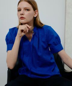 allureville / アルアバイル シャツ・ブラウス | リップルスタンドカラーブラウス