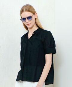 allureville(アルアバイル) スキッパーステップヘムブラウス半袖