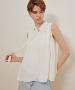 allureville / アルアバイル シャツ・ブラウス | マットサテンボウタイブラウス