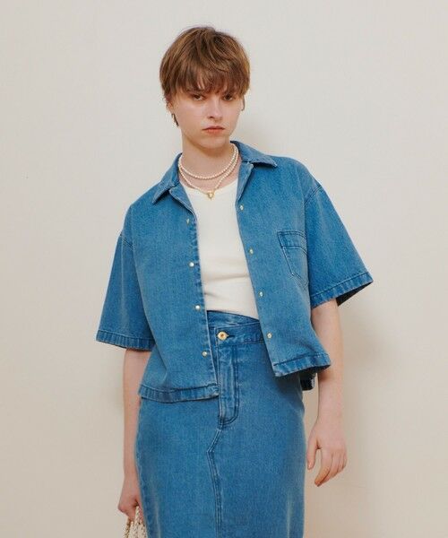 allureville / アルアバイル シャツ・ブラウス | デニムボクシーシャツ | 詳細3