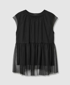 allureville / アルアバイル カットソー | チュールドッキングイレヘムプルオーバー