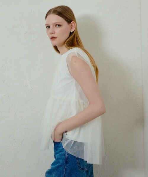 allureville / アルアバイル カットソー | チュールドッキングイレヘムプルオーバー | 詳細2