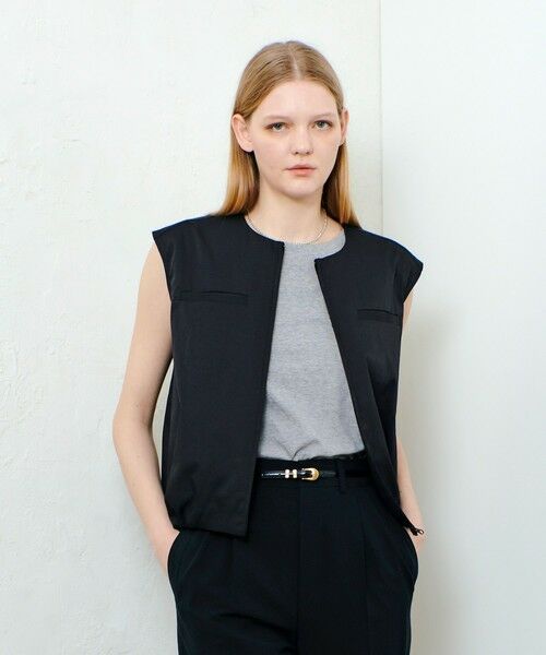 allureville / アルアバイル ブルゾン | チノギャザリングヘムジレブルゾン | 詳細12