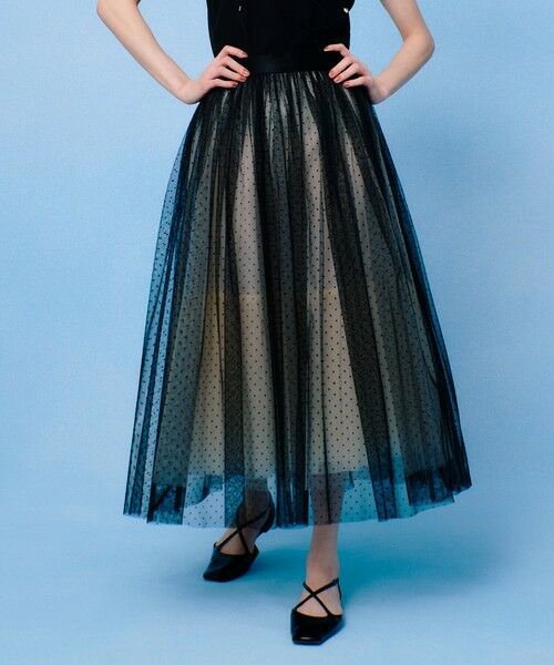 allureville / アルアバイル ロング・マキシ丈スカート | 【LOULOU WILLOUGHBY】ドットチュールスカート | 詳細3