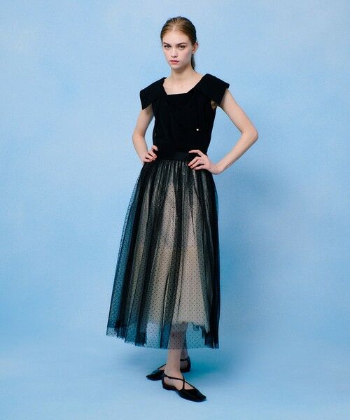 allureville / アルアバイル ロング・マキシ丈スカート | 【LOULOU WILLOUGHBY】ドットチュールスカート | 詳細5