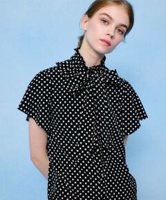 アルアバイル allureville 24AW ノースリーブ シャツ 202420-13-340-65 ボウタイ ブラウス 2 ネイビー trim_ofalv_item66495116f7ce11e