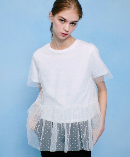 allureville / アルアバイル カットソー | 【LOULOU WILLOUGHBY】チュールレイヤードT | 詳細1