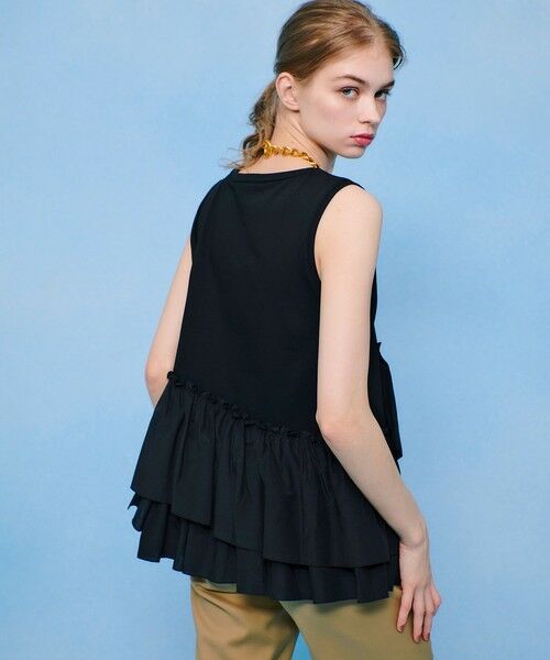 allureville / アルアバイル カットソー | 【LOULOU WILLOUGHBY】キュプラブロードティアードプルオーバー(ブラック (95))