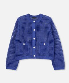 allureville / アルアバイル カーディガン・ボレロ | フィッシュネットニットジャケット