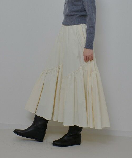 allureville / アルアバイル ロング・マキシ丈スカート | ◇バイヤス切替ギャザースカート | 詳細5