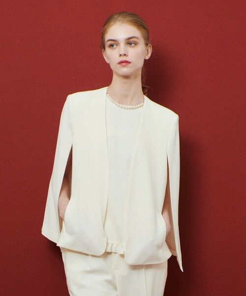 allureville / アルアバイル ノーカラージャケット | ◇ 【LOULOU WILLOUGHBY】リトルブラックケープジャケット | 詳細1