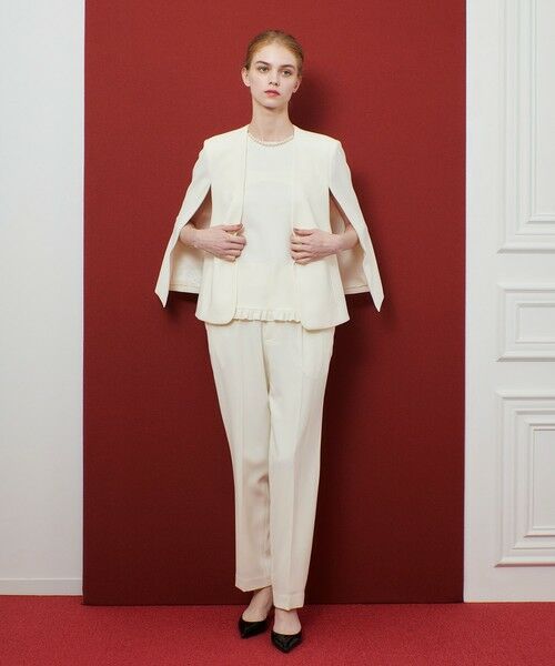 allureville / アルアバイル ノーカラージャケット | ◇ 【LOULOU WILLOUGHBY】リトルブラックケープジャケット | 詳細4