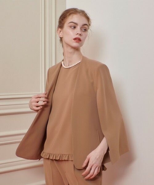 allureville / アルアバイル ノーカラージャケット | ◇ 【LOULOU WILLOUGHBY】リトルブラックケープジャケット | 詳細11