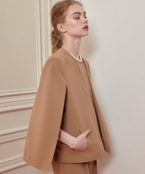 allureville / アルアバイル ノーカラージャケット | ◇ 【LOULOU WILLOUGHBY】リトルブラックケープジャケット | 詳細12