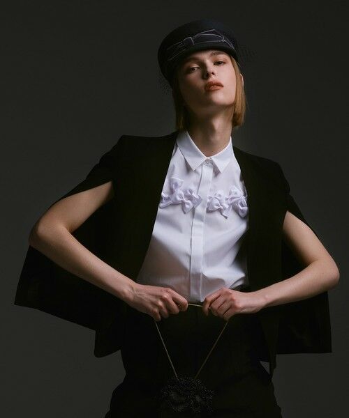 allureville / アルアバイル ノーカラージャケット | ◇ 【LOULOU WILLOUGHBY】リトルブラックケープジャケット | 詳細25